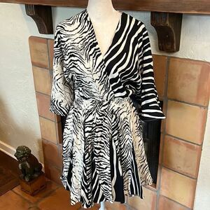 Nocturne Zebra Print Mini Dress, S/6-36 EU!